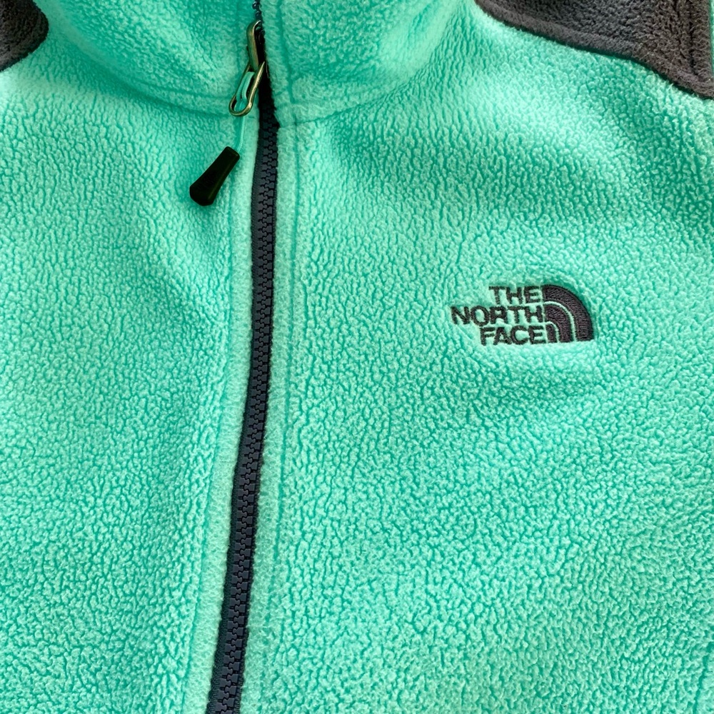 The North Face Women’s Turquoise and Gray Fleece Hoodie - Picture 11 of 12